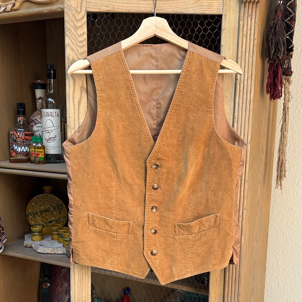 Vintage Limage du Present Brown Corduroy Vest